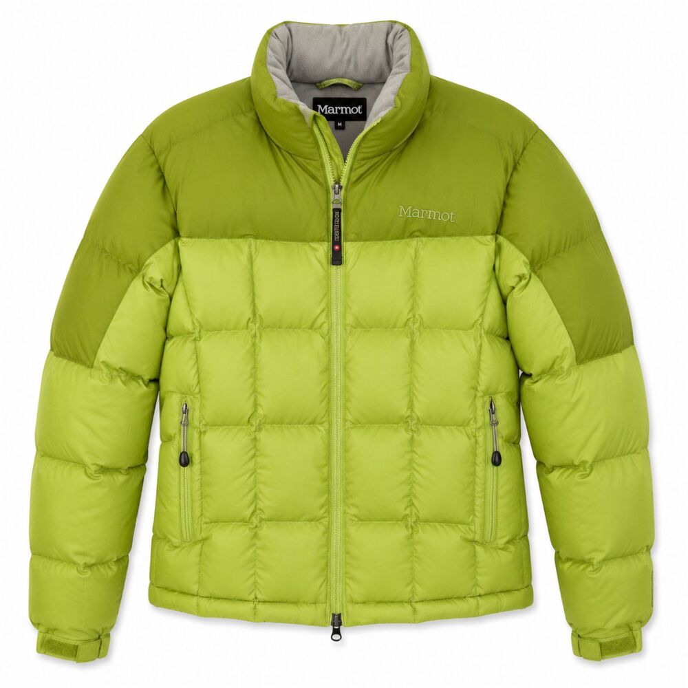 Marmot Jacket Women's Small Green 650 Fill Down Puffer Ski Hiking Zip Pockets